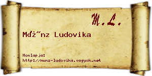 Münz Ludovika névjegykártya